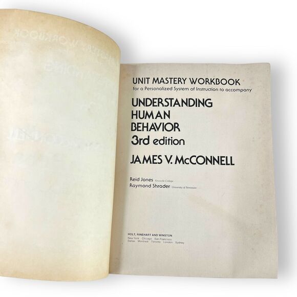 Understanding Human Behavior : Unit Mastery Workbook (3rd Edition, 1980) GOOD - Picture 15 of 16